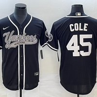 Men's New York Yankees Gerrit Cole #45 Black Player Jersey1 Joint Edition