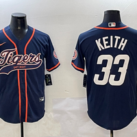 Men's Detroit Tigers Colt Keith #33 Navy Player Jersey1
