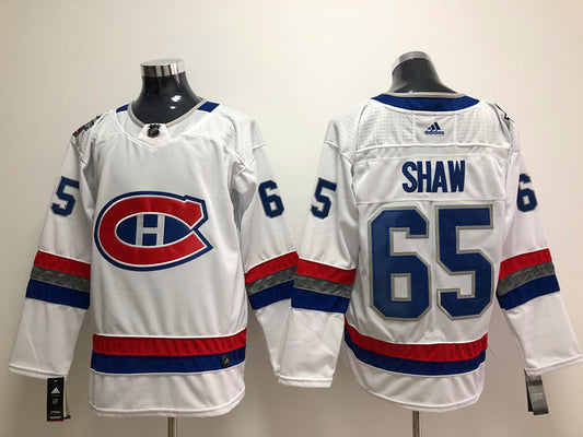 Men's Montreal Canadiens Andrew Shaw #65 White Player Game Jersey1