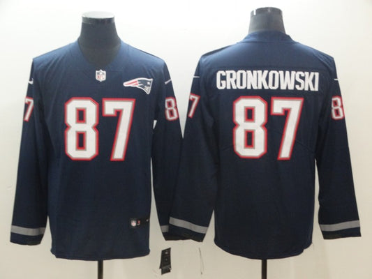 Men's New England Patriots Rob Gronkowski #87 Navy Player Game Jersey1