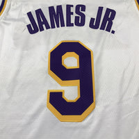 Men's Los Angeles Lakers Bronny James #9 White Swingman Player Jersey1 - Association Edition