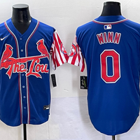 Men's St. Louis Cardinals Masyn Winn #0 Royal Replica Game Jersey