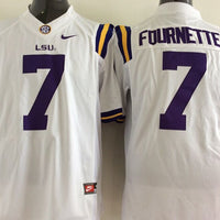 Men's LSU Tigers Leonard Fournett #7 White Player Game Jersey
