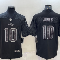 Men's New England Patriots Mac Jones #10 Black RFLCTV Limited Jersey1