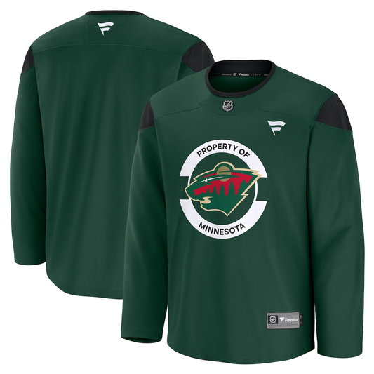 Men's Minnesota Wild Fanatics Green Practice Blank Jersey