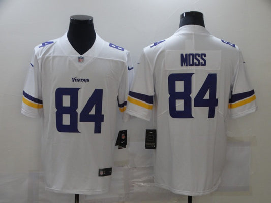 Men's Minnesota Vikings Randy Moss #84 White Game Jersey1