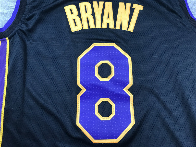 Men's Los Angeles Lakers Kobe Bryant Black #8 Swingman Player Jersey1