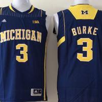 Men's Michigan Wolverines Trey Burke #3 Navy Team Replica Basketball Jersey