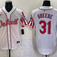 Men's Detroit Tigers Riley Greene #31 White Limited Player Jersey