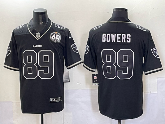 Men's Las Vegas Raiders Brock Bowers #89 Black Retired Player Jersey