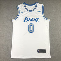 Men's Los Angeles Lakers Russell Westbrook #0 White 2020/21 Swingman Jersey1