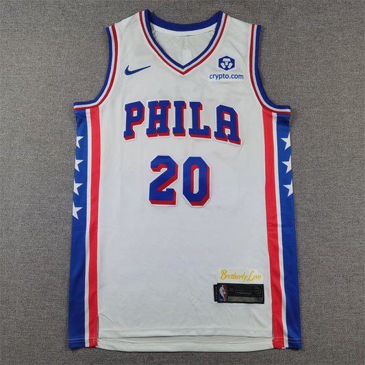 Men's Philadelphia 76ers Jared McCain #20 White Swingman Jersey1 - Association Edition