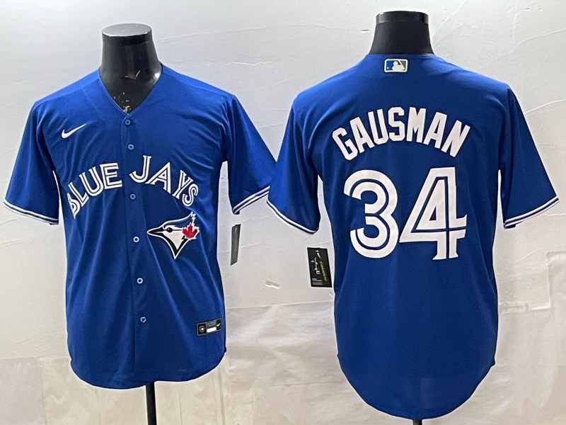Men's Toronto Blue Jays Kevin Gausman #34 Rush Blue Replica Player Jersey