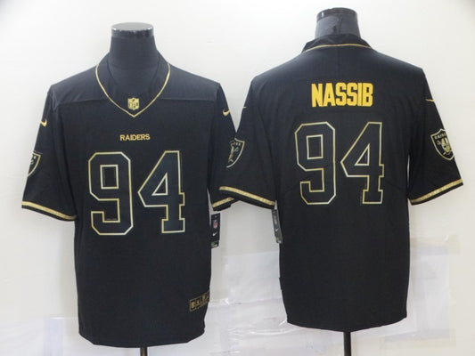 Men's Las Vegas Raiders Carl Nassib #94 Black Game Player Jersey1