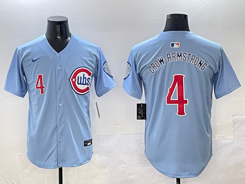 Men's Chicago Cubs Pete Crow-Armstrong #4 Blue 2nd Alternate Limited Player Jersey1