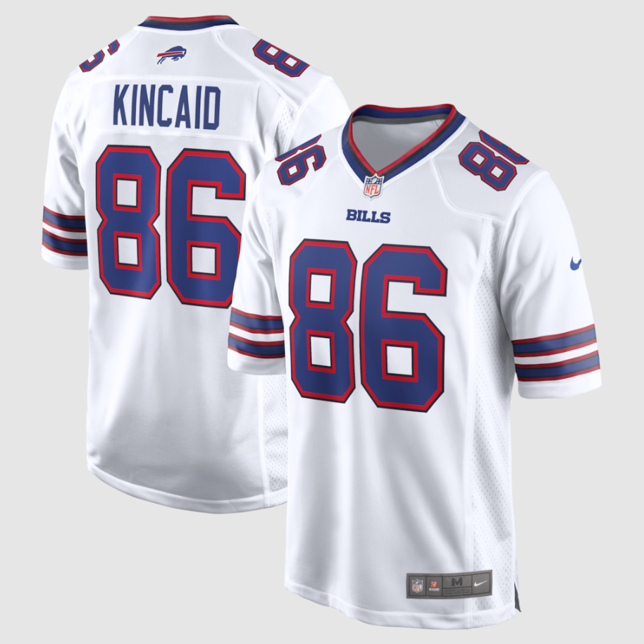 Men's Buffalo Bills Dalton Kincaid #86 White Game Jersey