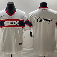 Men's Chicago White Sox White Home Cooperstown Collection Game Jersey1