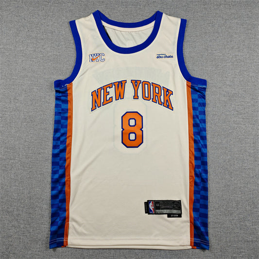 Men's New York Knicks OG Anunoby #8 Cream 2025/26 Swingman Jersey - City Edition