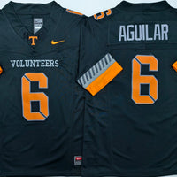 Men's Tennessee Volunteers Joey Aguilar #6 Black Player Jersey
