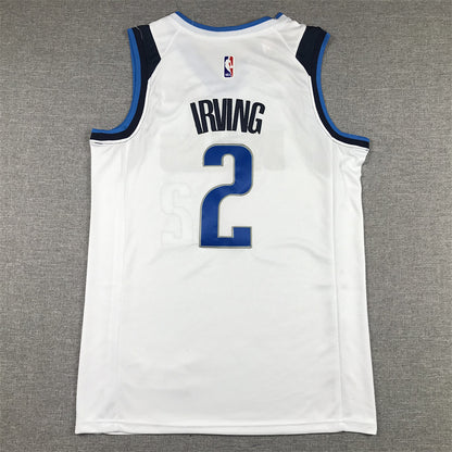 Men's Dallas Mavericks Kyrie Irving #2 White Fast Break Replica Jersey1 - Association Edition