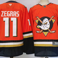 Men's Anaheim Ducks Trevor Zegras #11 Orange Game Jersey1