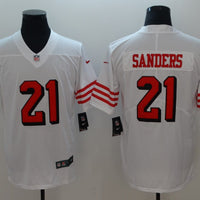 Men's San Francisco 49ers Deion Sanders #21 White Game Player Jersey1