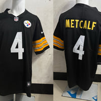 Men's Pittsburgh Steelers DK Metcalf #4 Black Player Game Jersey