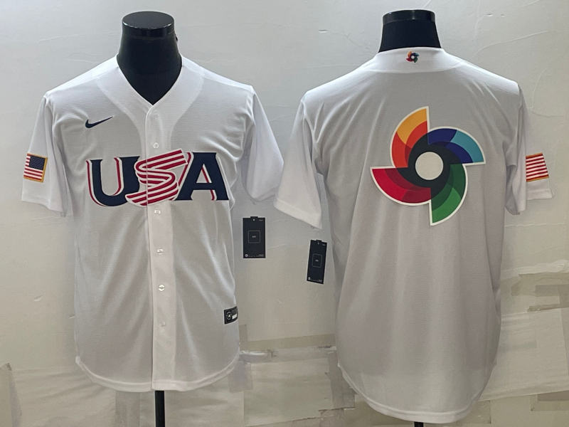 Men's 2023 World Baseball Classic USA White Jersey1