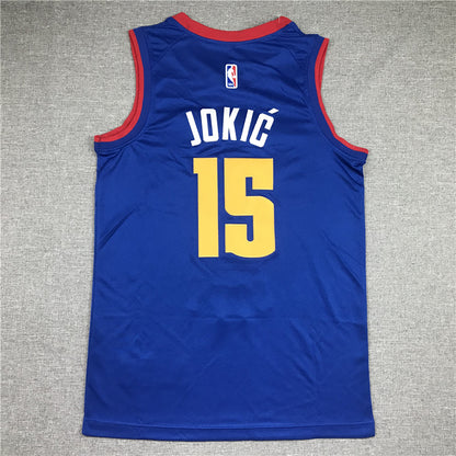 Men's Denver Nuggets Nikola Jokic #15 NBA Player Jersey1 - Retro Blue