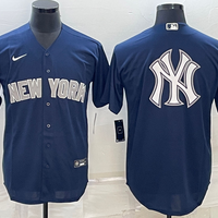 Men's New York Yankees Navy Replica Player Jersey1