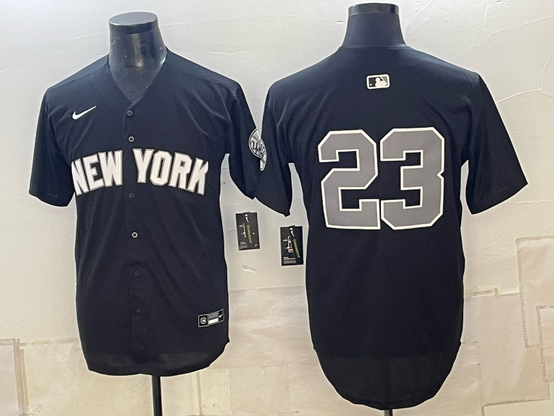 Men's New York Yankees Don Mattingly #23 Black Replica Jersey