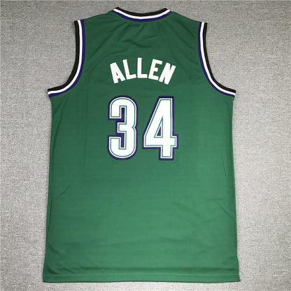 Men's Milwaukee Bucks Giannis Antetokounmpo #34 NBA Replica Player Jersey1 - Retro Green