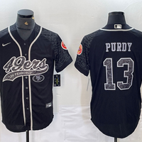 Men's San Francisco 49ers Brock Purdy #13 Black RFLCTV Limited Jersey1 Joint Edition
