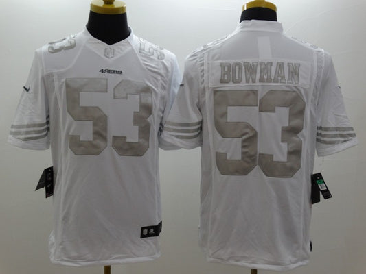 Men's San Francisco 49ers Navoro Bowman #53 White Player Game Jersey1