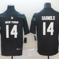 Men's New York Jets Sam Darnold #14 Black Game Player Jersey1
