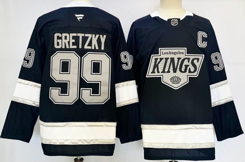Men's Los Angeles Kings Wayne Gretzky #99 Fanatics Black Player Game Jersey