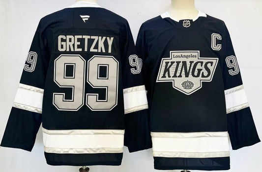 Men's Los Angeles Kings Wayne Gretzky #99 Fanatics Black Player Game Jersey