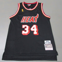 Men's Miami Heat Ray Allen Black 2012-13 Hardwood Classics Swingman Jersey1