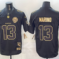 Men's Miami Dolphins Dan Marino #13 Black Player Game Jersey