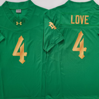 Men's Norte Dame Fighting Irish Jeremiyah Love #4 Green Player Jersey
