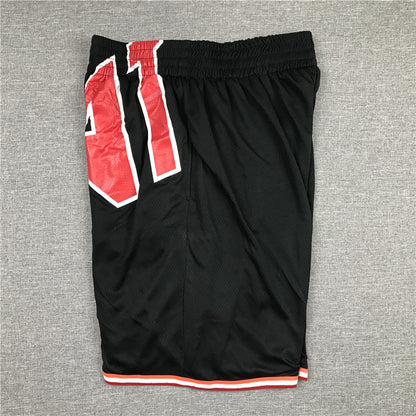 Men's Miami Heat Big Face Black Basketball Shorts1