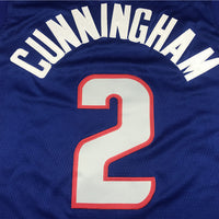 Men's Detroit Pistons Cade Cunningham Blue 2020/21 Swingman Fashion Jersey1