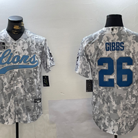 Jahmyr Gibbs #26 Detroit Lions Arctic Camo 2024 Salute to Service Jersey - JerseysFreak