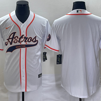 Men's Houston Astros White Replica Blank Jersey1 Joint Edition