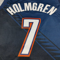 Men's Oklahoma City Thunder Chet Holmgren #7 Navy 2025/26 Swingman Jersey - City Edition