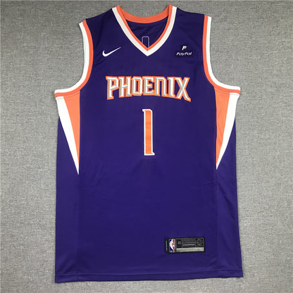 Men's Phoenix Suns Devin Booker #1 Purple Replica Jersey1