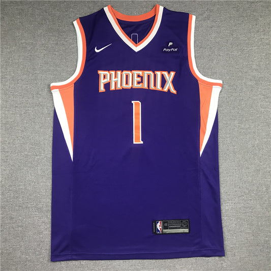 Men's Phoenix Suns Devin Booker #1 Purple Replica Jersey1
