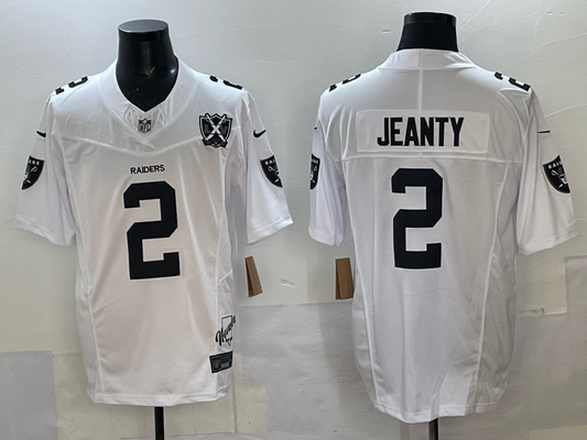 Men's Las Vegas Raiders Ashton Jeanty #2 White Game Jersey