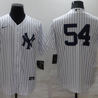 Men's New York Yankees Aroldis Chapman #54 White Replica Player Name Jersey1