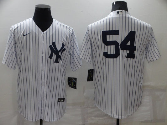 Men's New York Yankees Aroldis Chapman #54 White Replica Player Name Jersey1